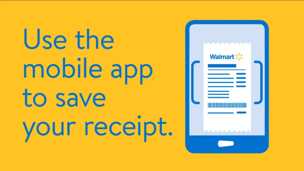 Use Walmart mobile app to save your receipt