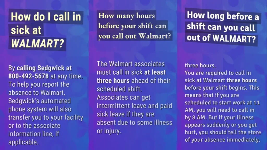 Walmart call off number, frequently ask question